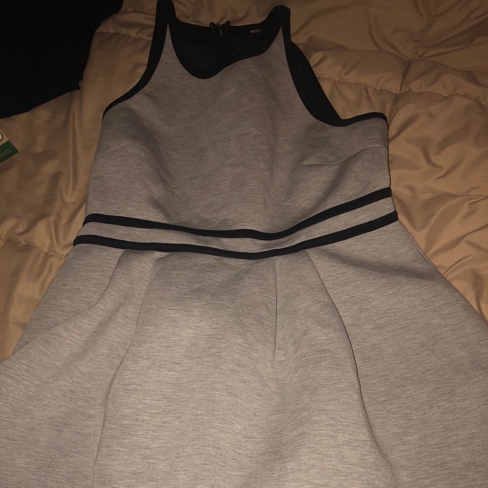 New plus size heather grey dress